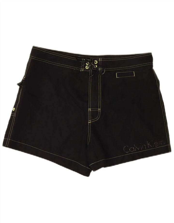CALVIN KLEIN Calção de banho masculino gráfico grande preto
