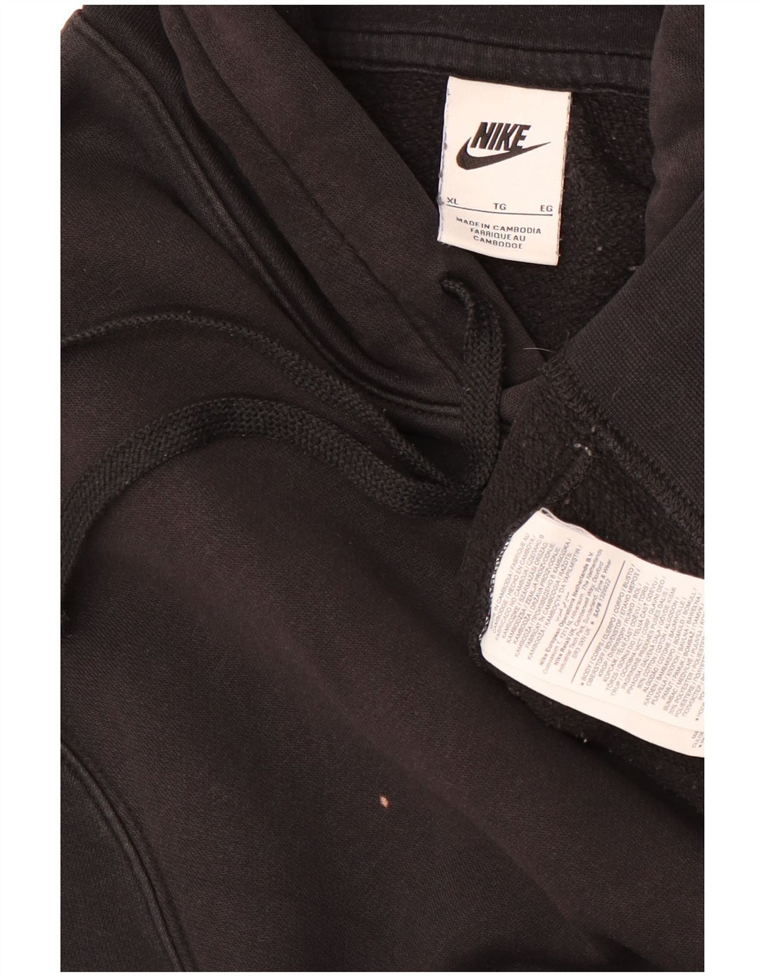 Nike Mens Hoodie Jumper XL Algodão Preto