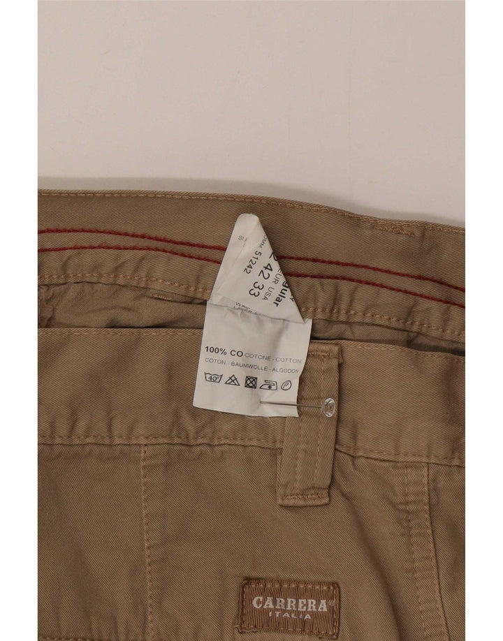 Calça Carrera Masculina Reta Cargo IT 48 Médio W33 L34 Algodão Bege