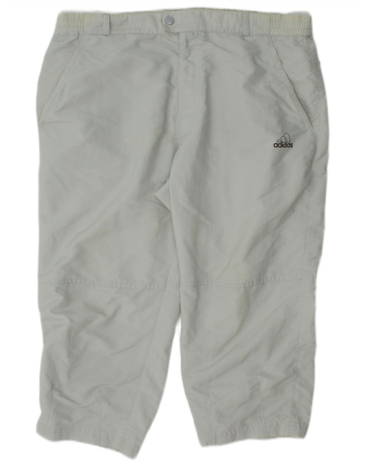 Calça Adidas Masculina Straight Capri W34 L21 Off White Poliamida