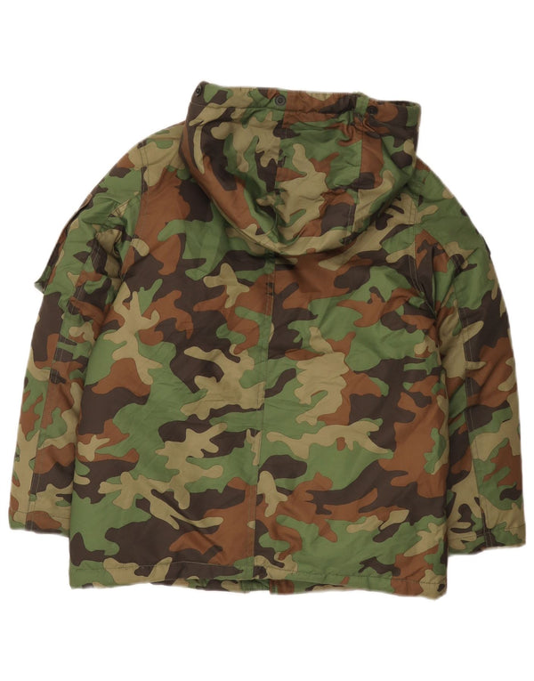 Jaqueta corta-vento Polo Ralph Lauren para meninos 7-8 anos pequena camuflagem verde