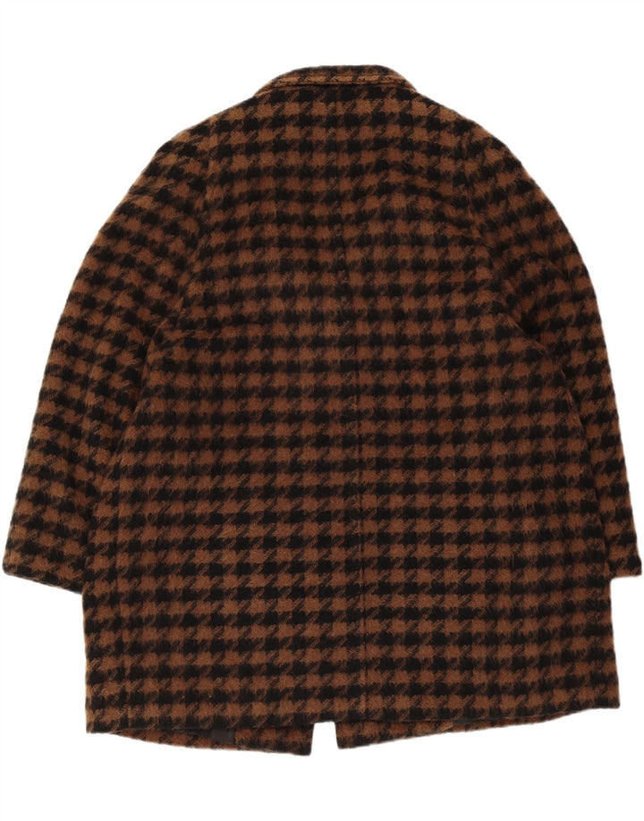 ELENA MIRO Sobretudo feminino oversized IT 43 médio marrom houndstooth retrô