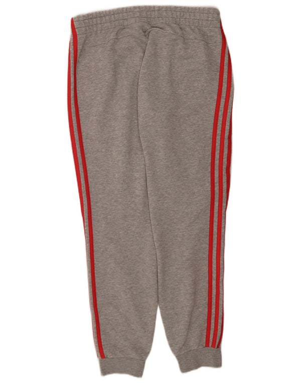 Calças de treino femininas Adidas Joggers UK 12/14 cinza médio algodão