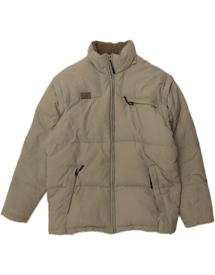 Jaqueta acolchoada masculina FILA UK 40 grande poliamida verde