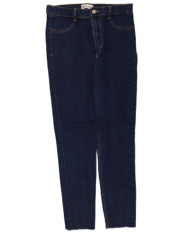 Calça jeans skinny feminina Zara EU 42 grande W32 L26 azul marinho