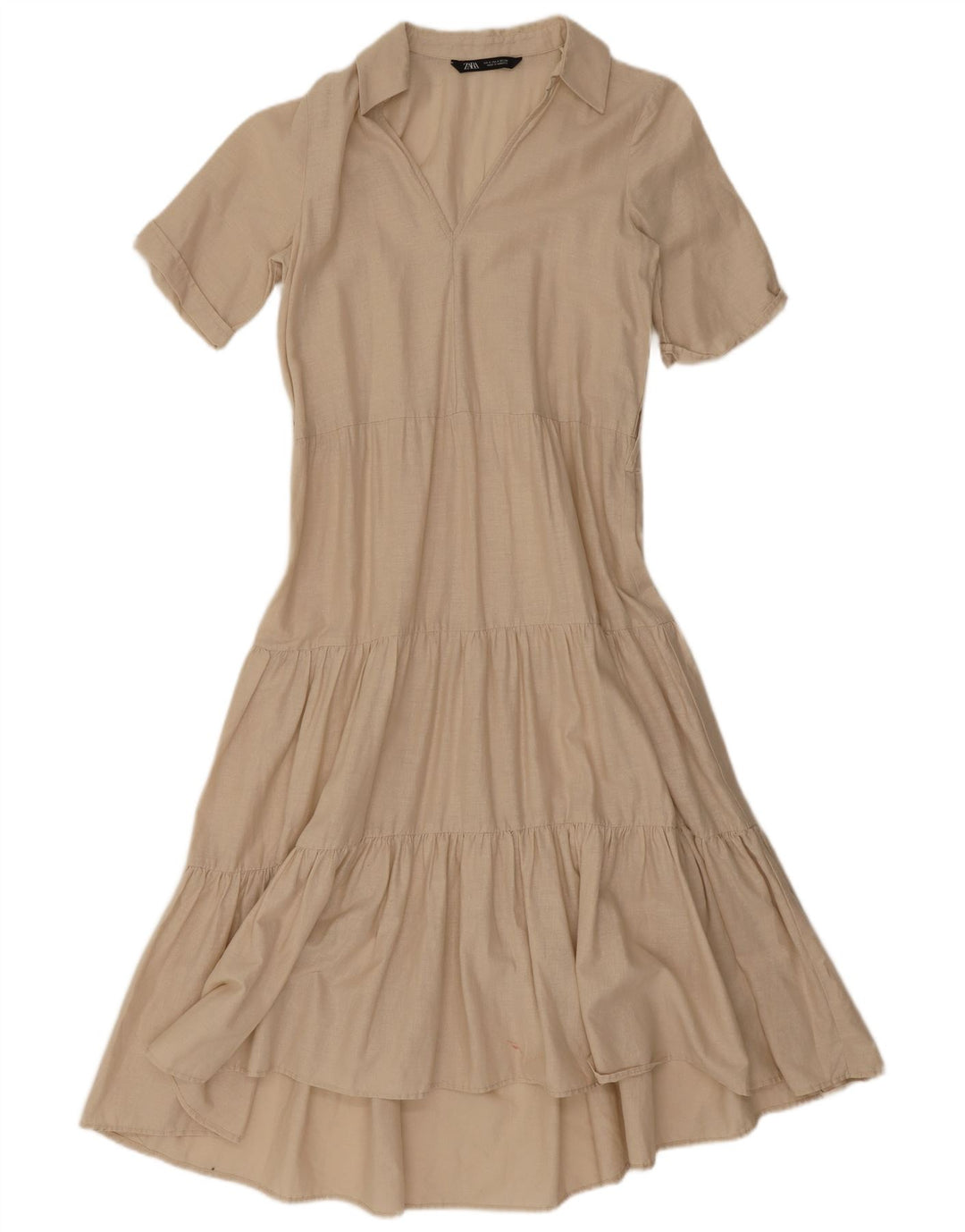 Vestido feminino Zara A-Line UK 10 pequeno bege