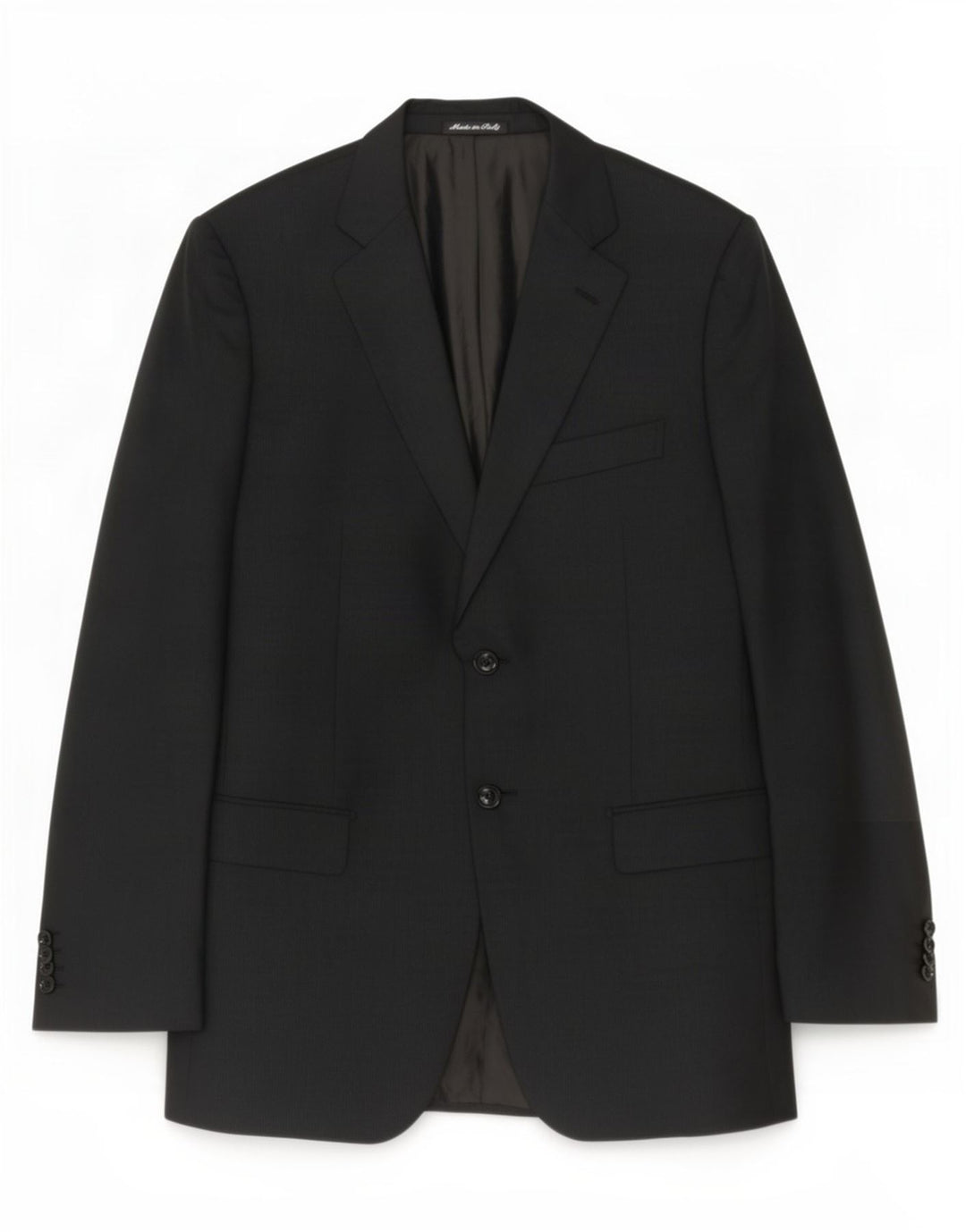 Jaqueta blazer masculina Pal Zileri com 2 botões IT 50 grande lã preta listrada