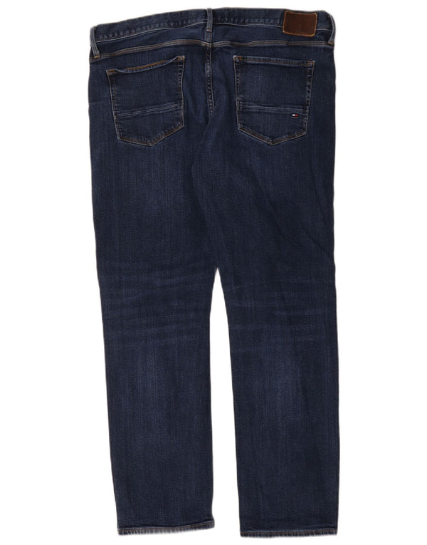 Tommy Hilfiger Masculino Denton Straight Jeans W36 L30 Azul Algodão