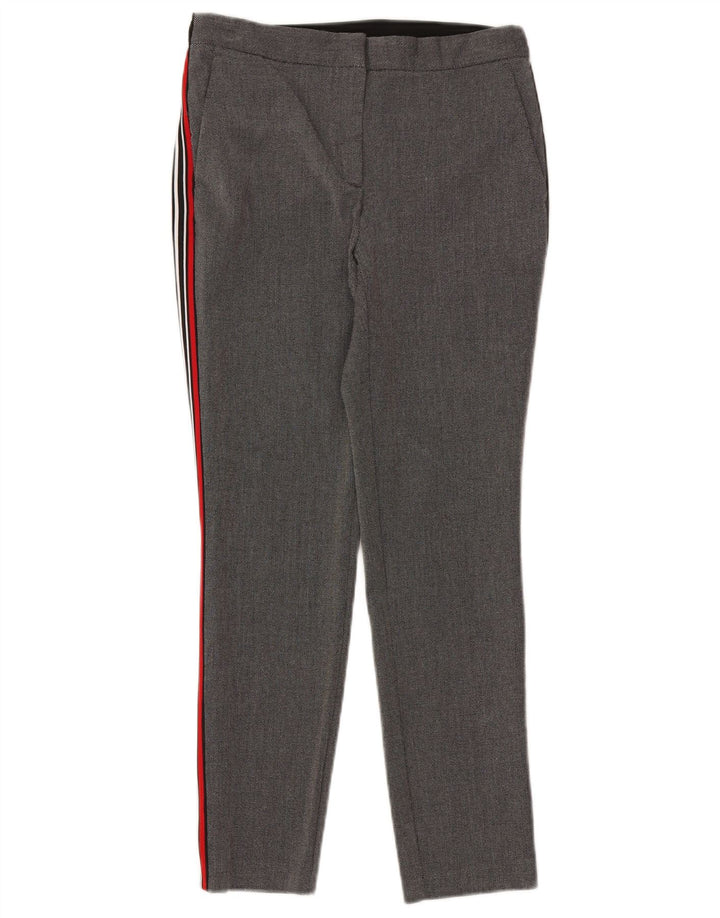 Zara Calça Chino Feminina Slim Médio W28 L28 Cinza