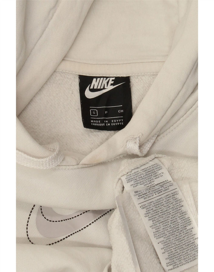 Jumper com capuz gráfico masculino Nike pequeno algodão branco