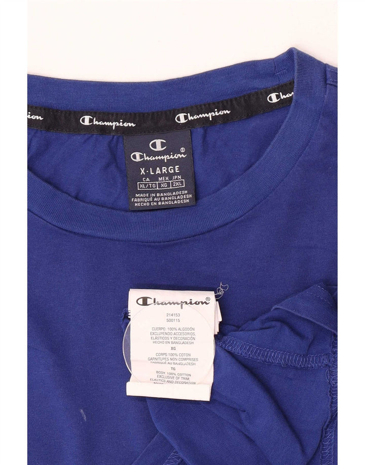 Camiseta masculina Champion XL azul algodão