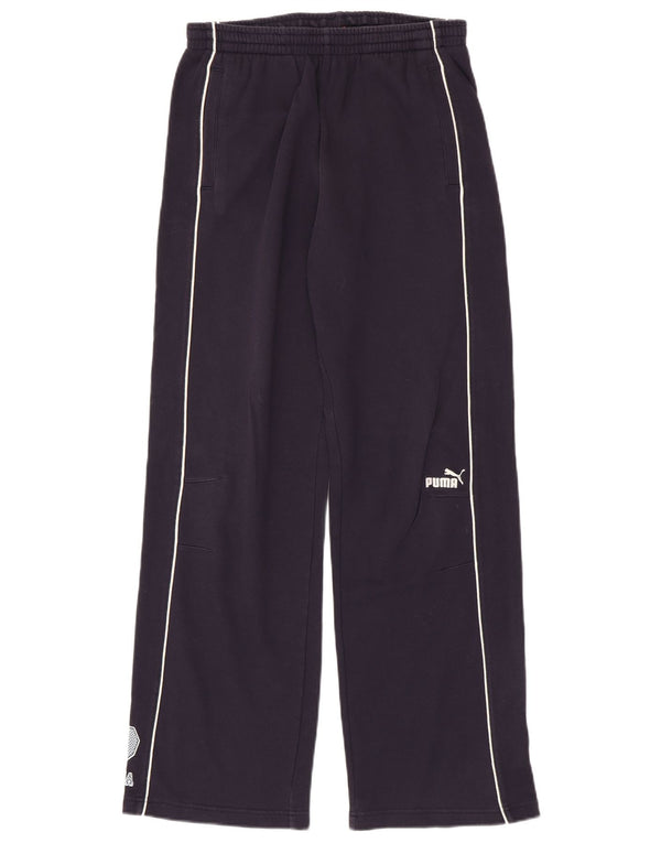 Calças de treino estampadas PUMA para meninas 15-16 anos azul marinho algodão