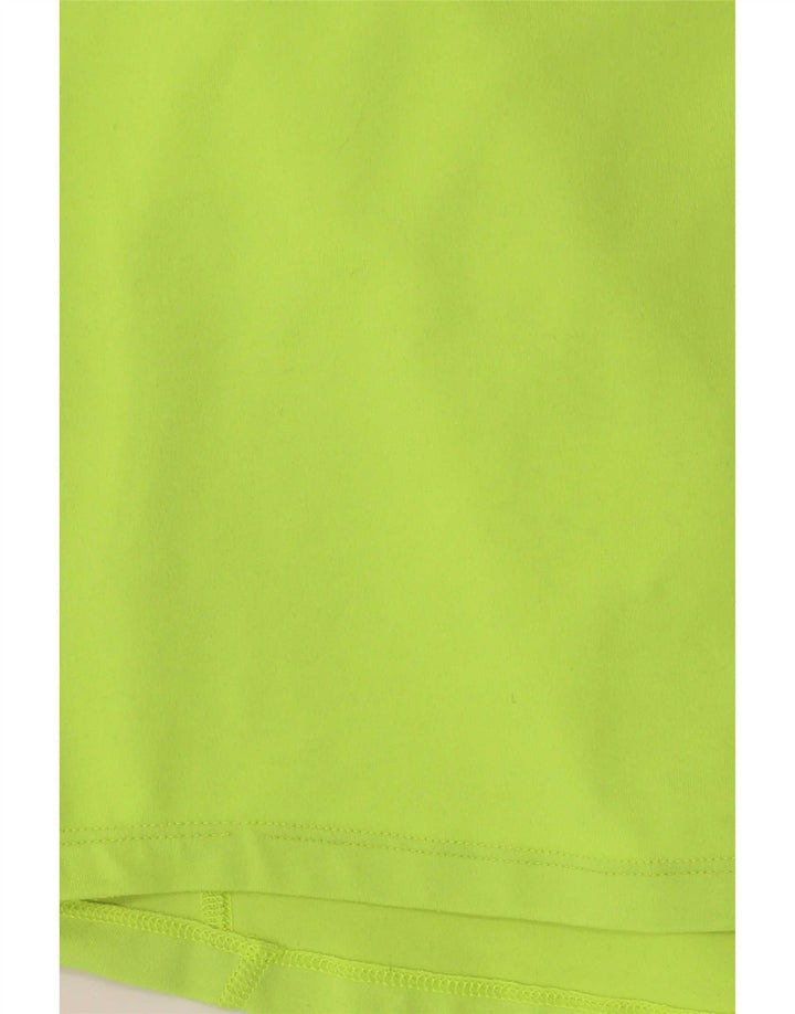Nike Mens Dri Fit Zip Neck Pulôver Treino Top 2XL Verde Poliéster