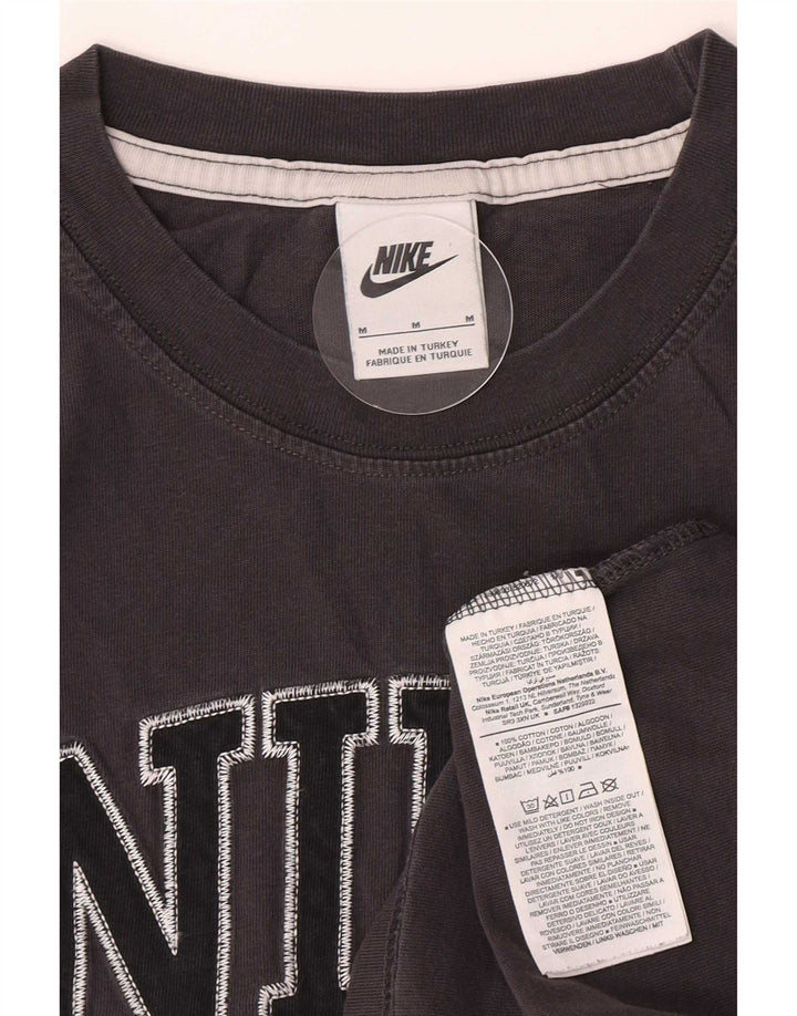 Camiseta Nike masculina gráfica Top cinza médio algodão colorblock