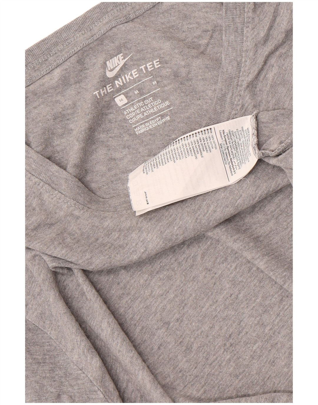 Camiseta masculina Nike Athletic Cut Top cinza médio manchado de algodão