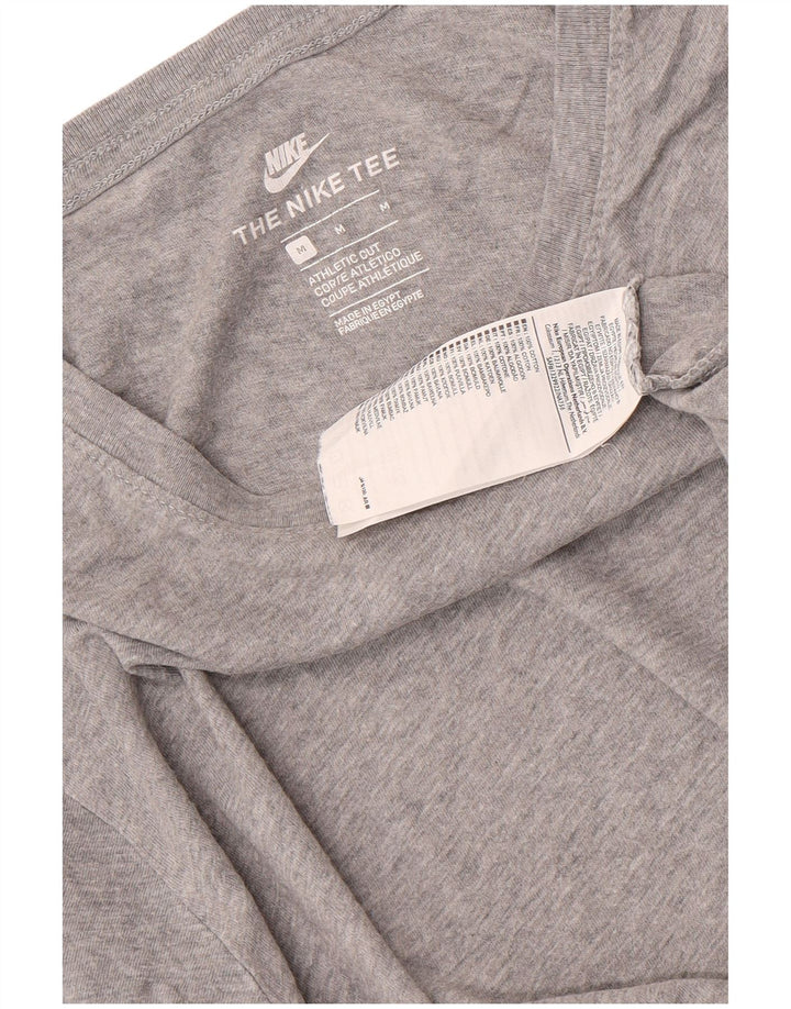 Camiseta masculina Nike Athletic Cut Top cinza médio manchado de algodão