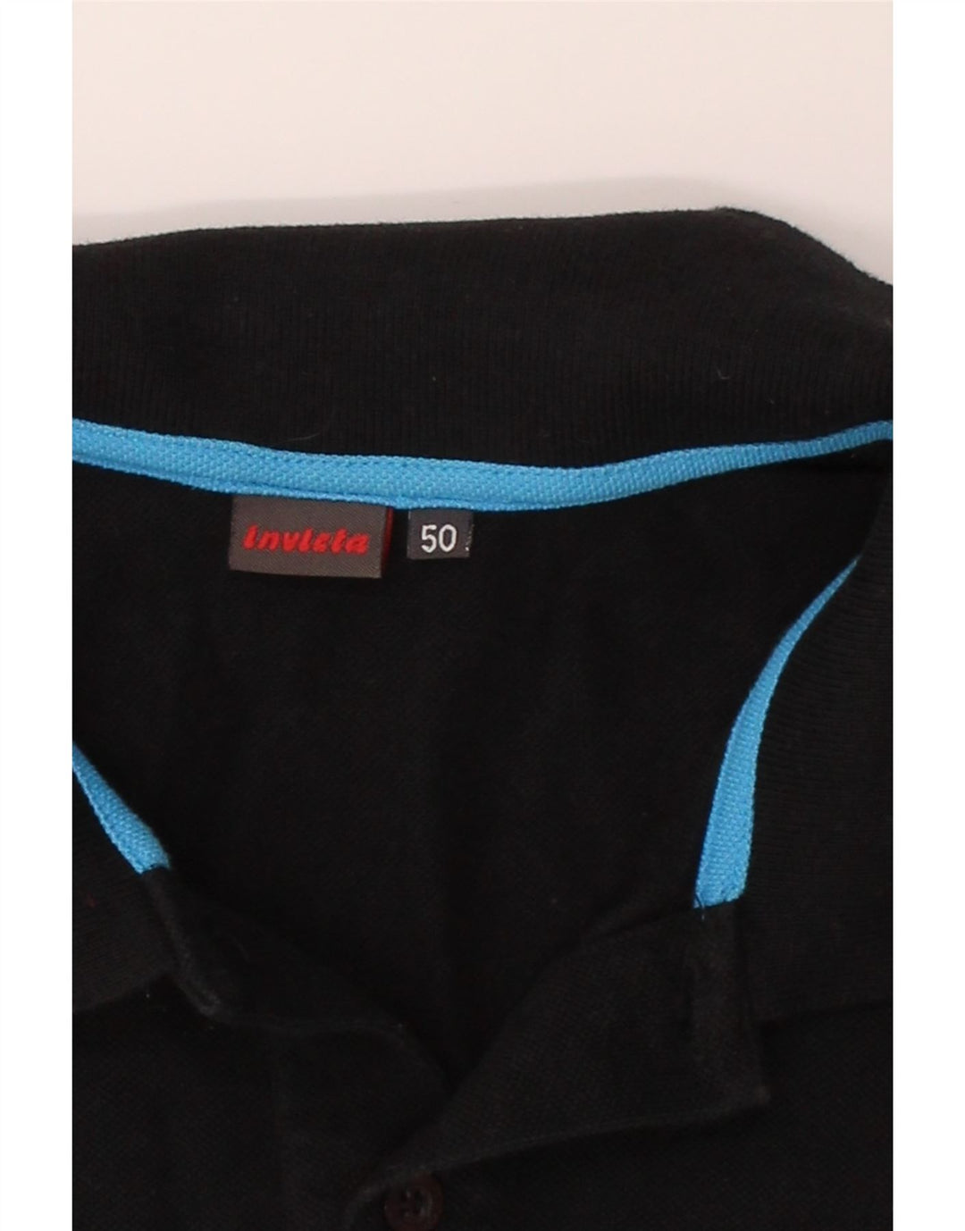 INVICTA Mens Polo Shirt IT 50 Medium Navy Blue Cotton Vintage Invicta and Second-Hand Invicta from Messina Hembry 