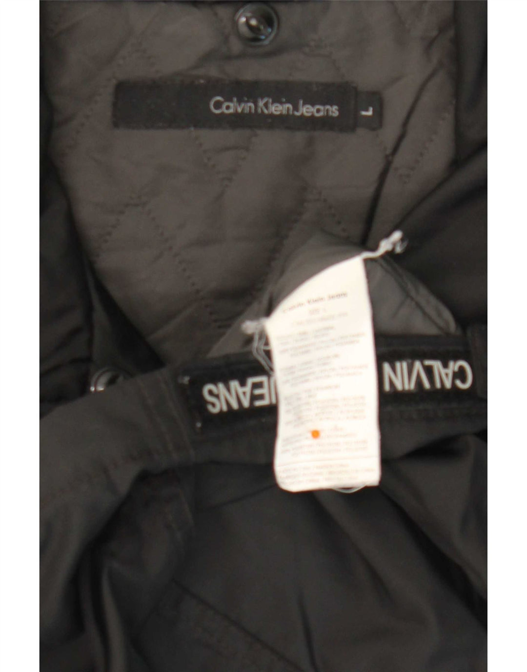 Jaqueta utilitária masculina Calvin Klein Jeans Reino Unido 40 grande poliamida preta