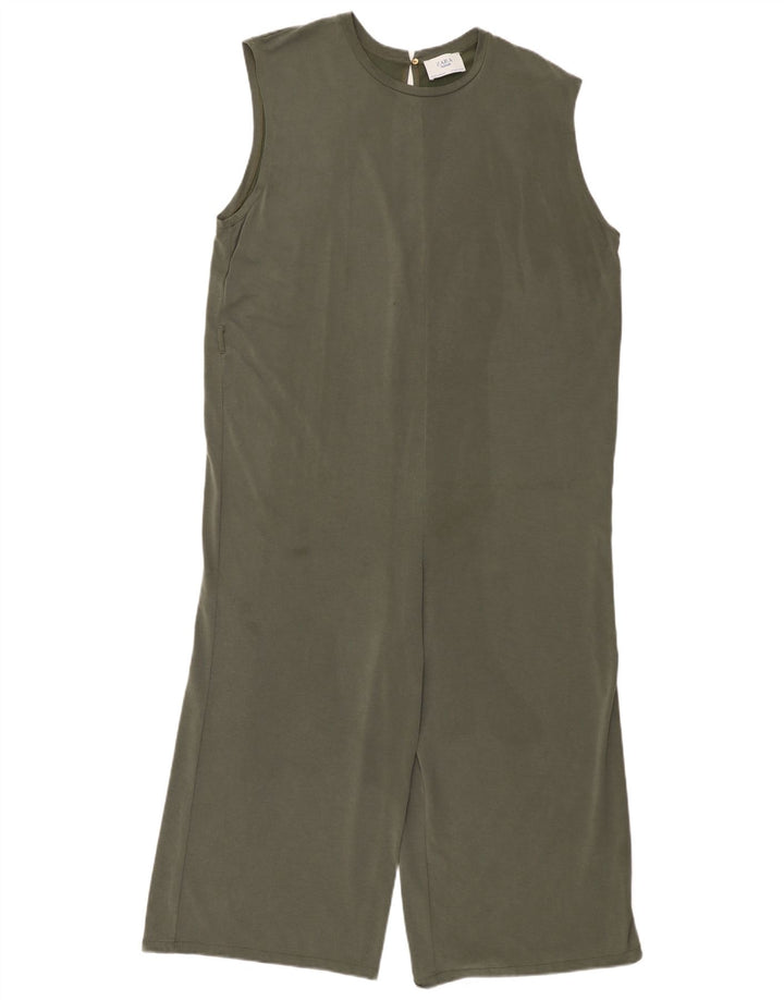 Macacão feminino Zara Trafaluc sem mangas Reino Unido 14 médio cáqui
