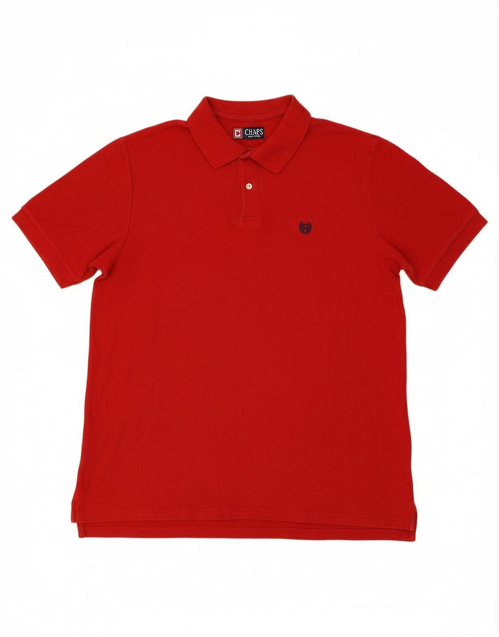 Camisa polo masculina CHAPS grande algodão vermelho