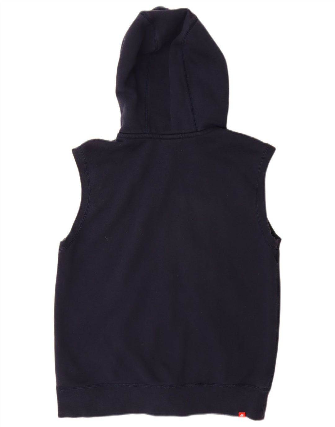 Suéter feminino Nike sem mangas com capuz e zíper Reino Unido 16 grande algodão azul marinho