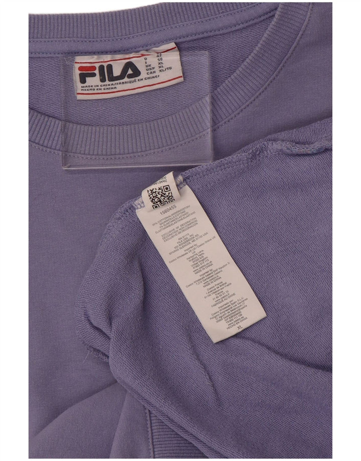 FILA moletom feminino jumper UK 18 XL algodão roxo