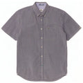 Camisa masculina de manga curta Lacoste tamanho 40 médio azul marinho gingham