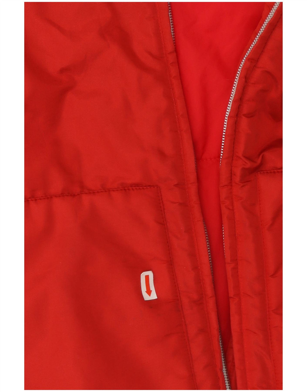 ELLESSE Colete feminino grande acolchoado UK 10 pequeno vermelho