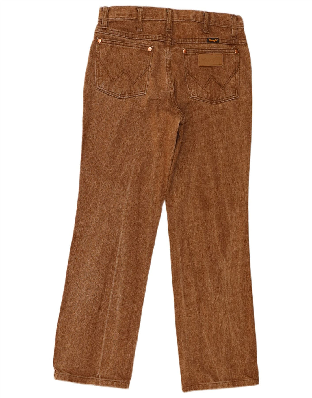 Jeans retos femininos Wrangler W30 L30 algodão marrom
