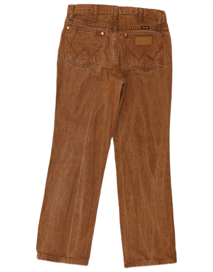 Jeans retos femininos Wrangler W30 L30 algodão marrom