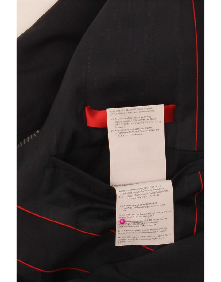Jaqueta blazer masculina Hugo Boss com 2 botões Reino Unido 50 grande lã azul marinho