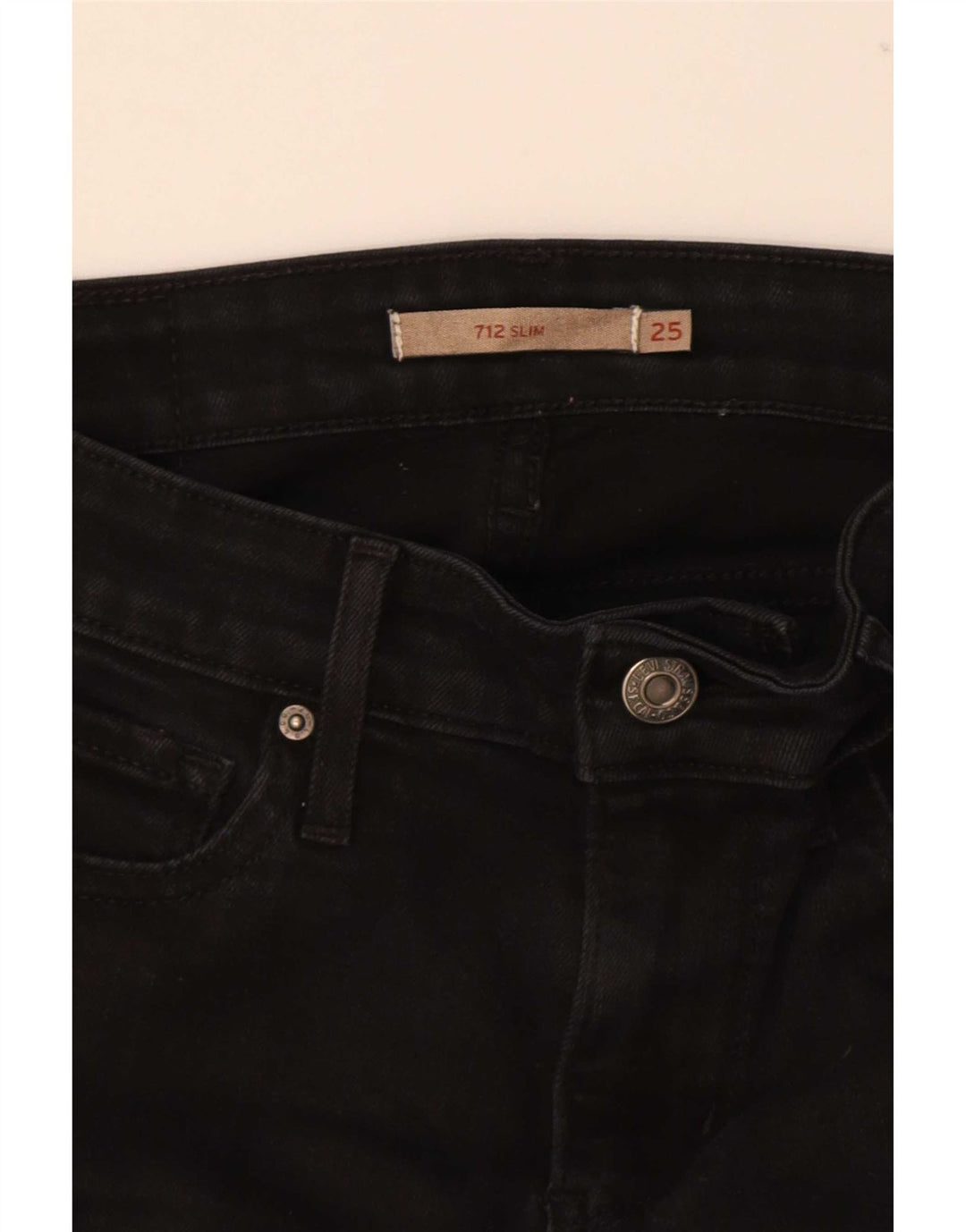Calça jeans feminina Levi's 712 Slim W25 L29 preta