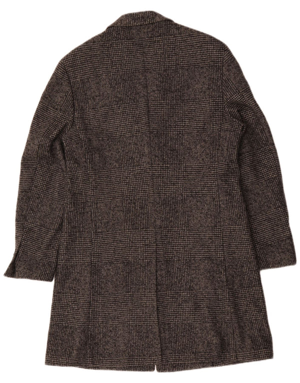 Sobretudo masculino Paoloni IT 52 XL cinza Houndstooth lã virgem