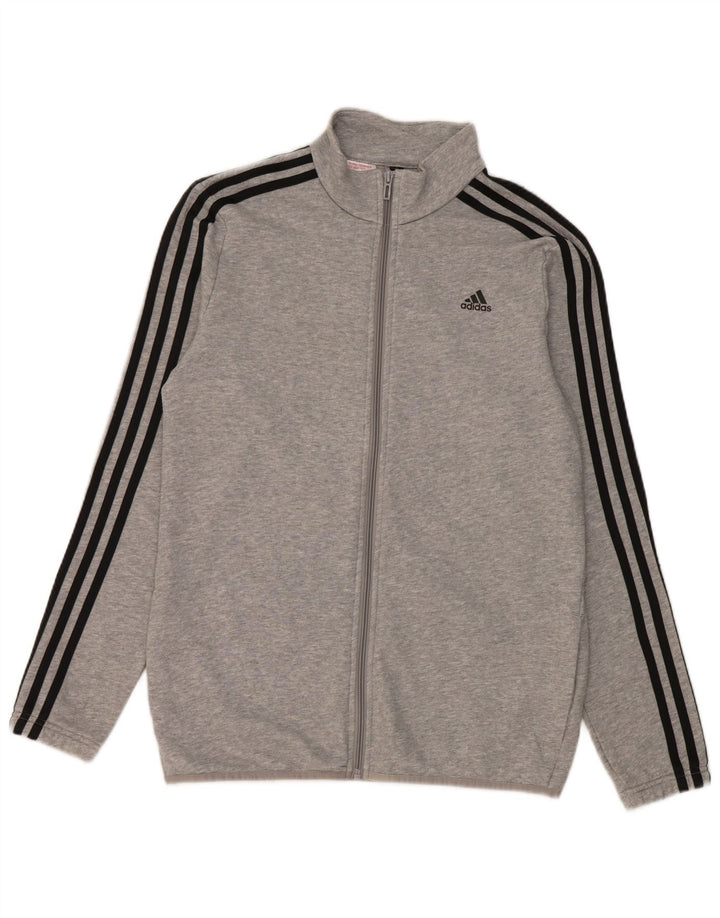 Jaqueta Adidas Meninos Treino Top 15-16 Anos Cinza Algodão