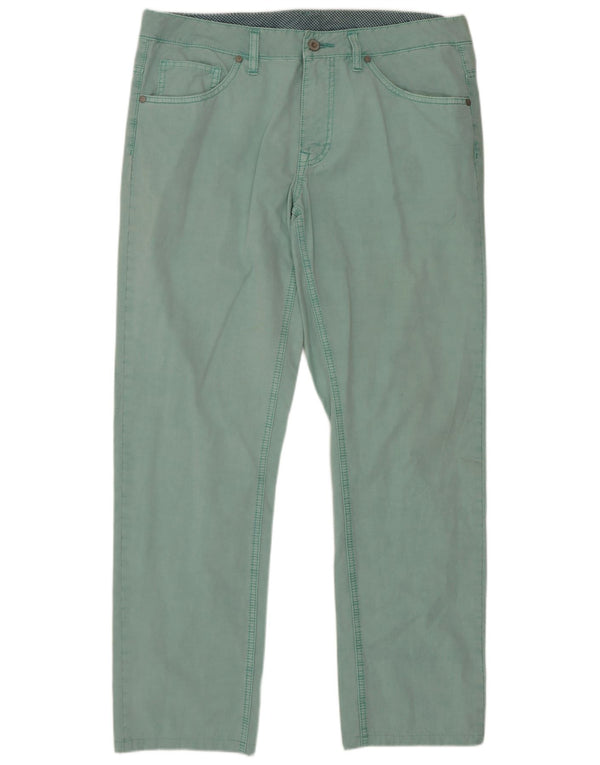 Calça masculina reta casual Napapijri W34 L31 algodão verde