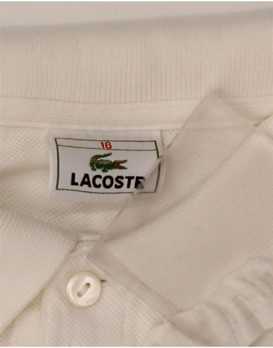 Polo LACOSTE Menino 15-16 Anos Algodão Branco