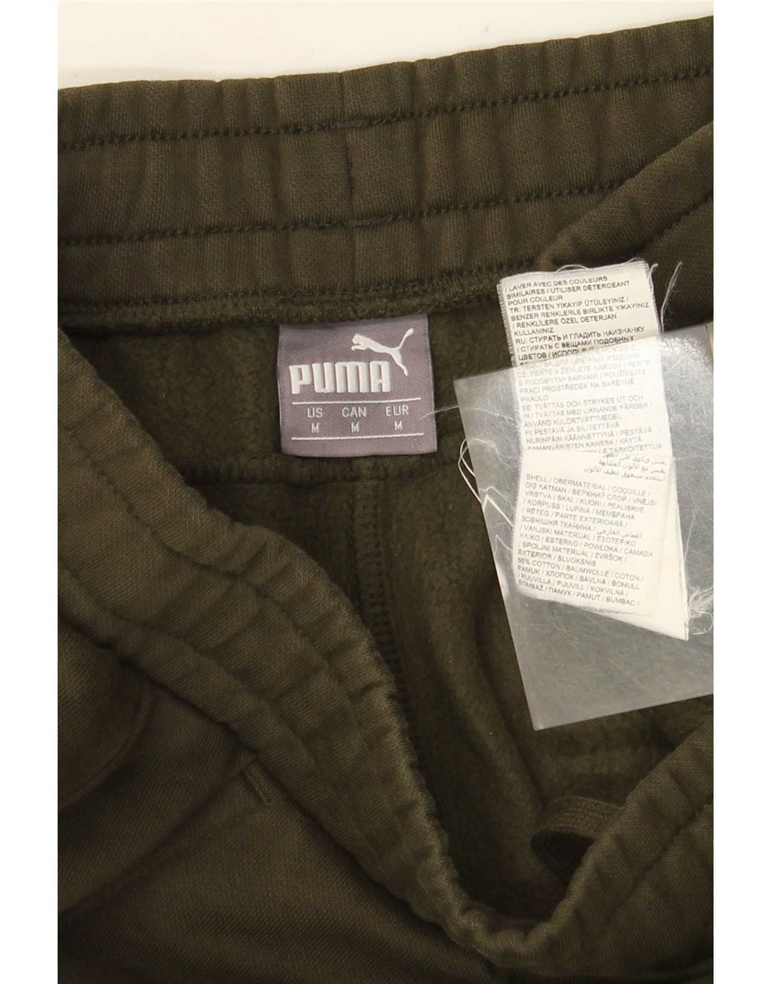 Calça de treino masculina Puma Joggers médio cáqui algodão