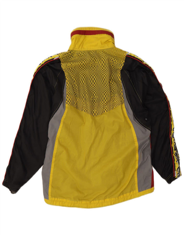 Jaqueta de chuva masculina Asics Graphic UK 38 bloco colorido amarelo médio