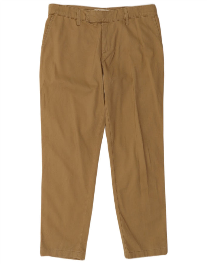 Calça feminina de terno reto LEVI'S W28 L28 algodão bege