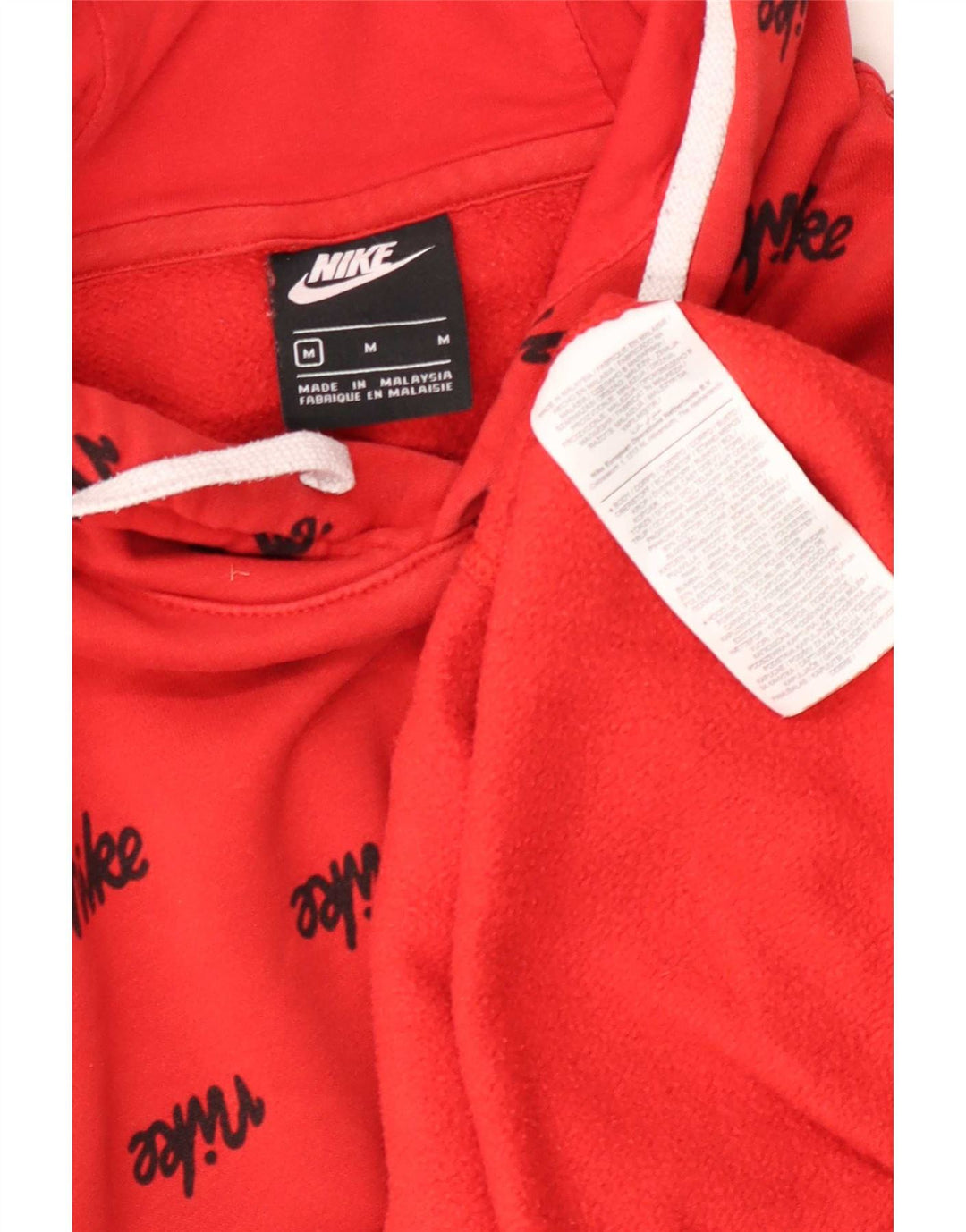 Nike Mens Graphic Hoodie Jumper Médio Algodão Vermelho