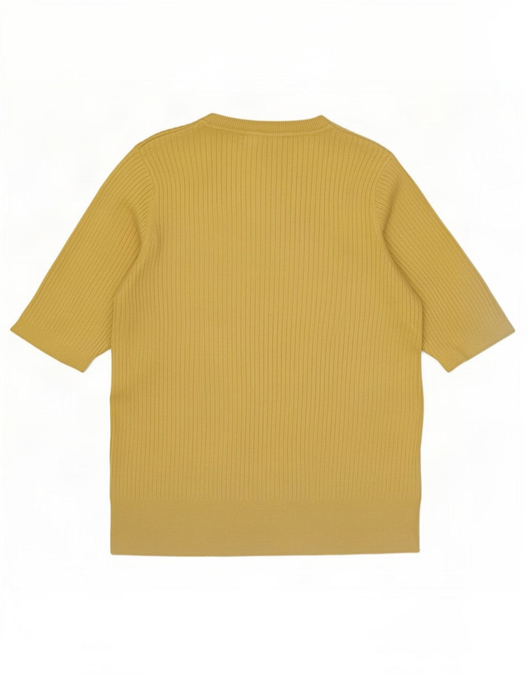 Suéter feminino Marks & Spencer com gola redonda Reino Unido 14 médio amarelo