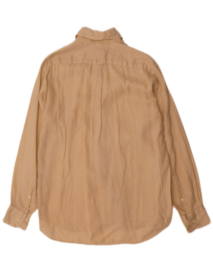 Camisa masculina Brooksfield tamanho 40 linho bege médio