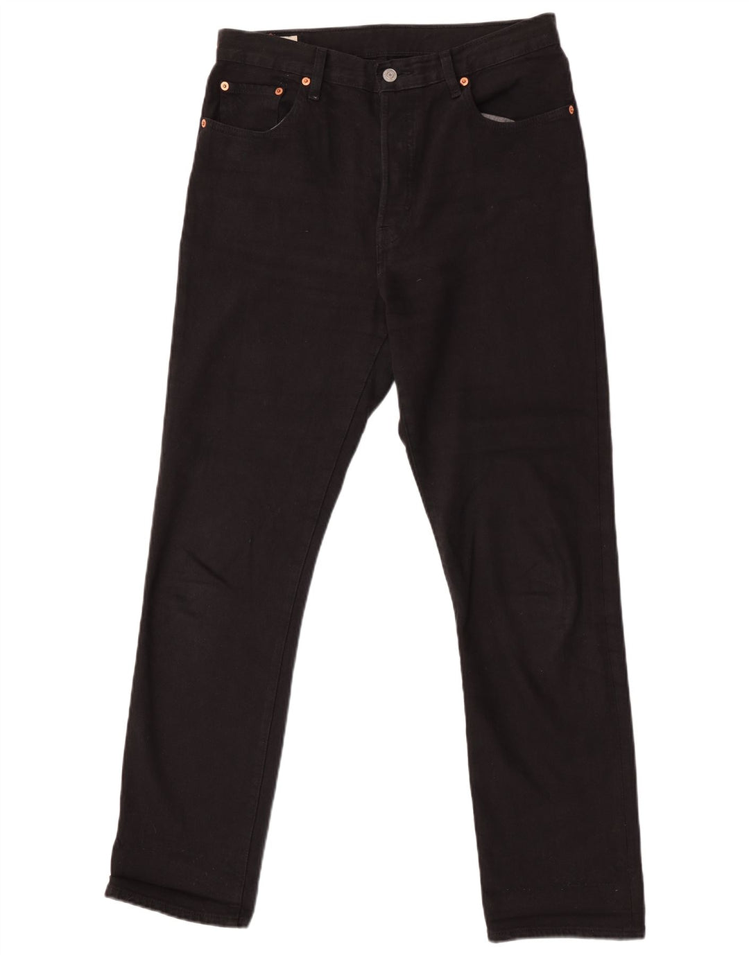 Jeans Levis 501 Straight Masculino W29 L30 Algodão Preto