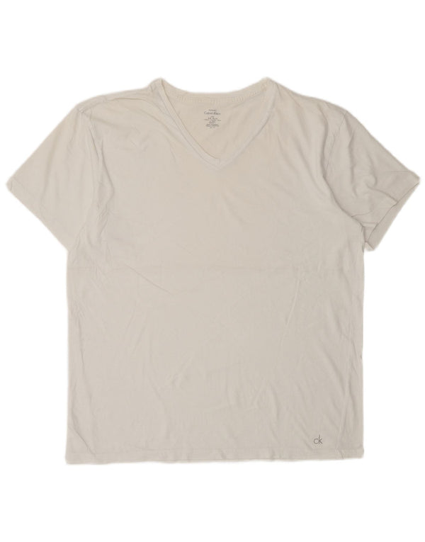 Camiseta masculina Calvin Klein grande branca