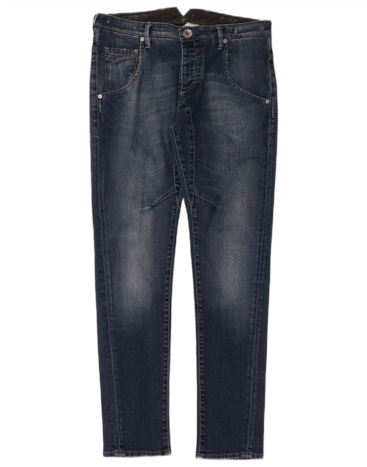 Gas Womens Slim Jeans W26 L30 Azul Algodão