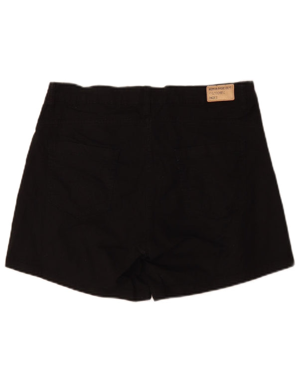 Shorts feminino casual de cintura alta da Dack IT 44 médio W32 algodão preto