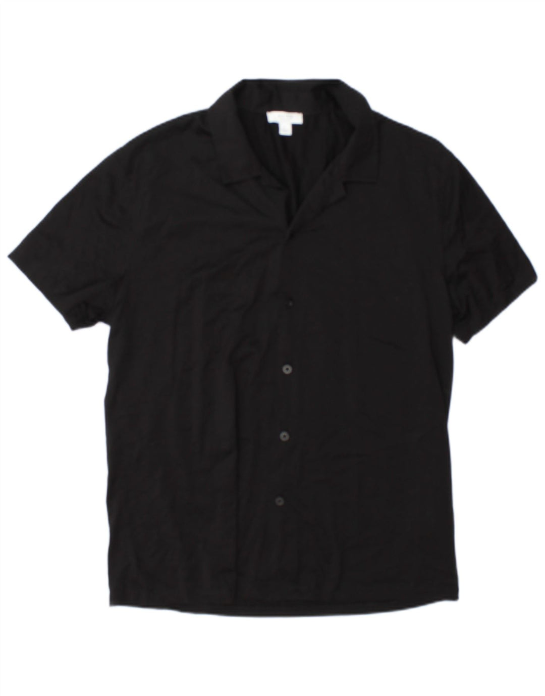 Camisa masculina de manga curta Reiss grande algodão preto