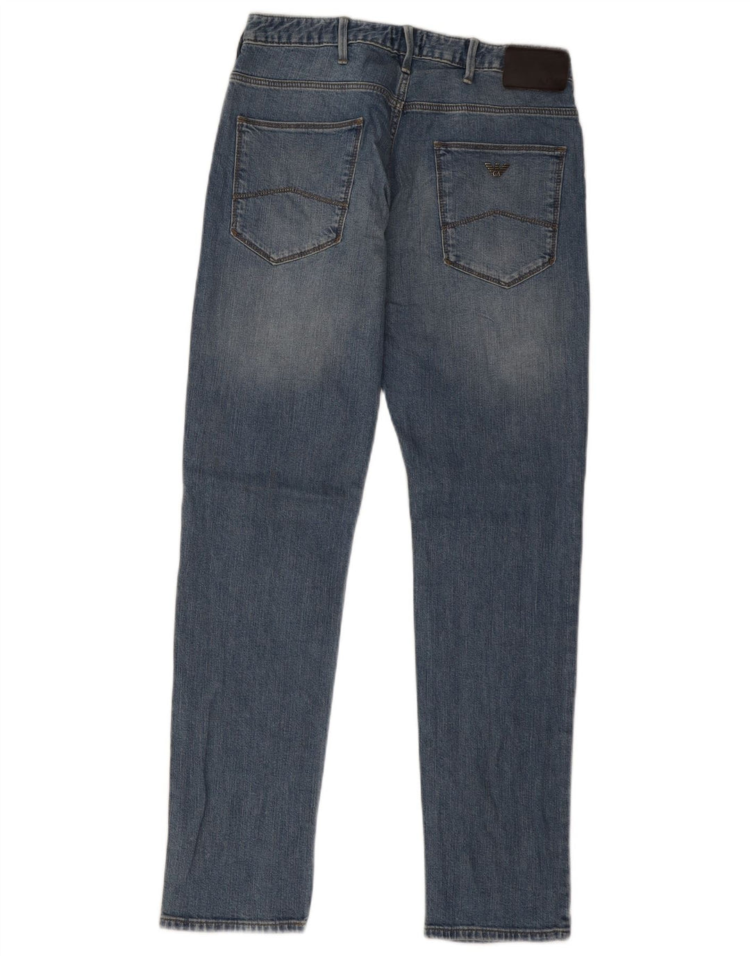 Calça jeans reta masculina Armani W30 L31 algodão azul