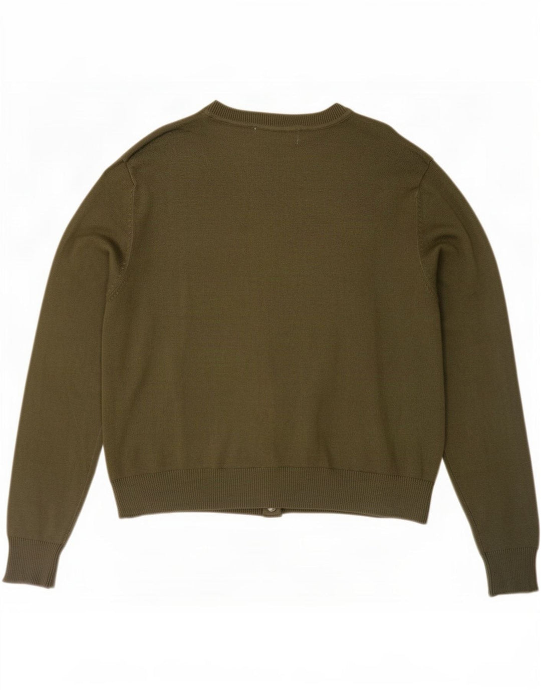 Suéter cardigã feminino Marks & Spencer Reino Unido 12 viscose cáqui médio