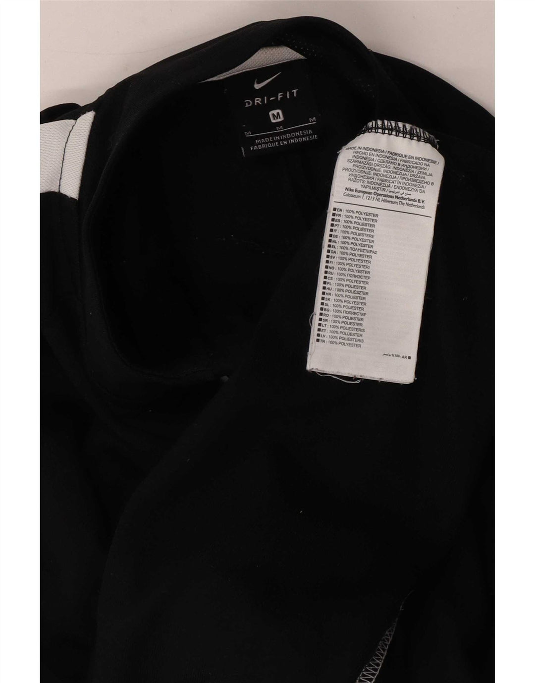 Jaqueta Nike Mens Dri Fit Tracksuit Top Médio Preto Colourblock Poliéster